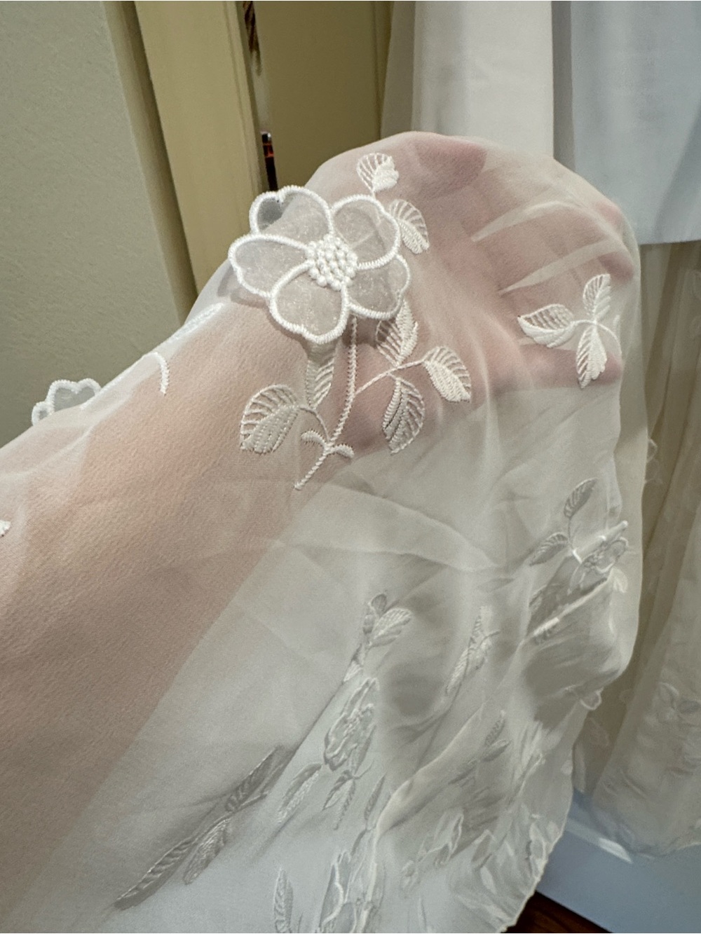 Abercrombie sheer skirt appliqué lace maxi dress - Picture 7 of 9